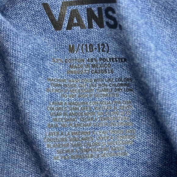 Vans Boys Shirt Medium Long Sleeve Blue - Picture 5 of 7